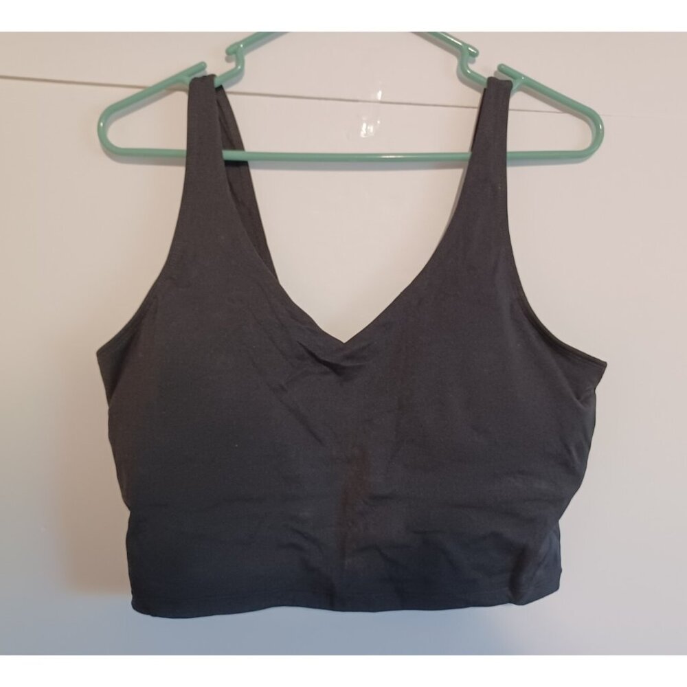 Wjustforu Women's Tank Top Padded Sports black Bra Size XL
